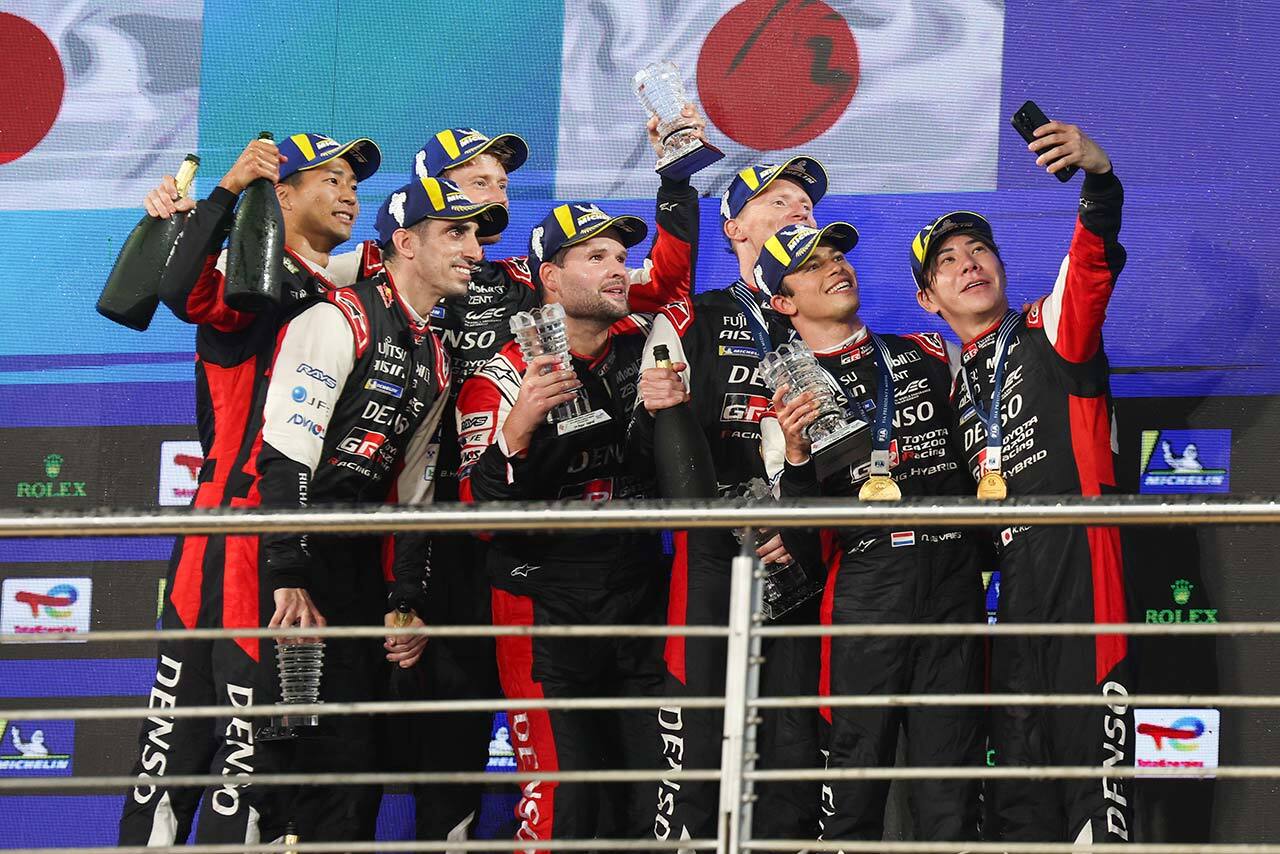 トヨタ、最終戦で歓喜の今季初勝利。ワン・ツーで最大点数獲得、マニュファクチャラー選手権で逆転の2位／WEC第8戦バーレーン（オートスポーツweb）