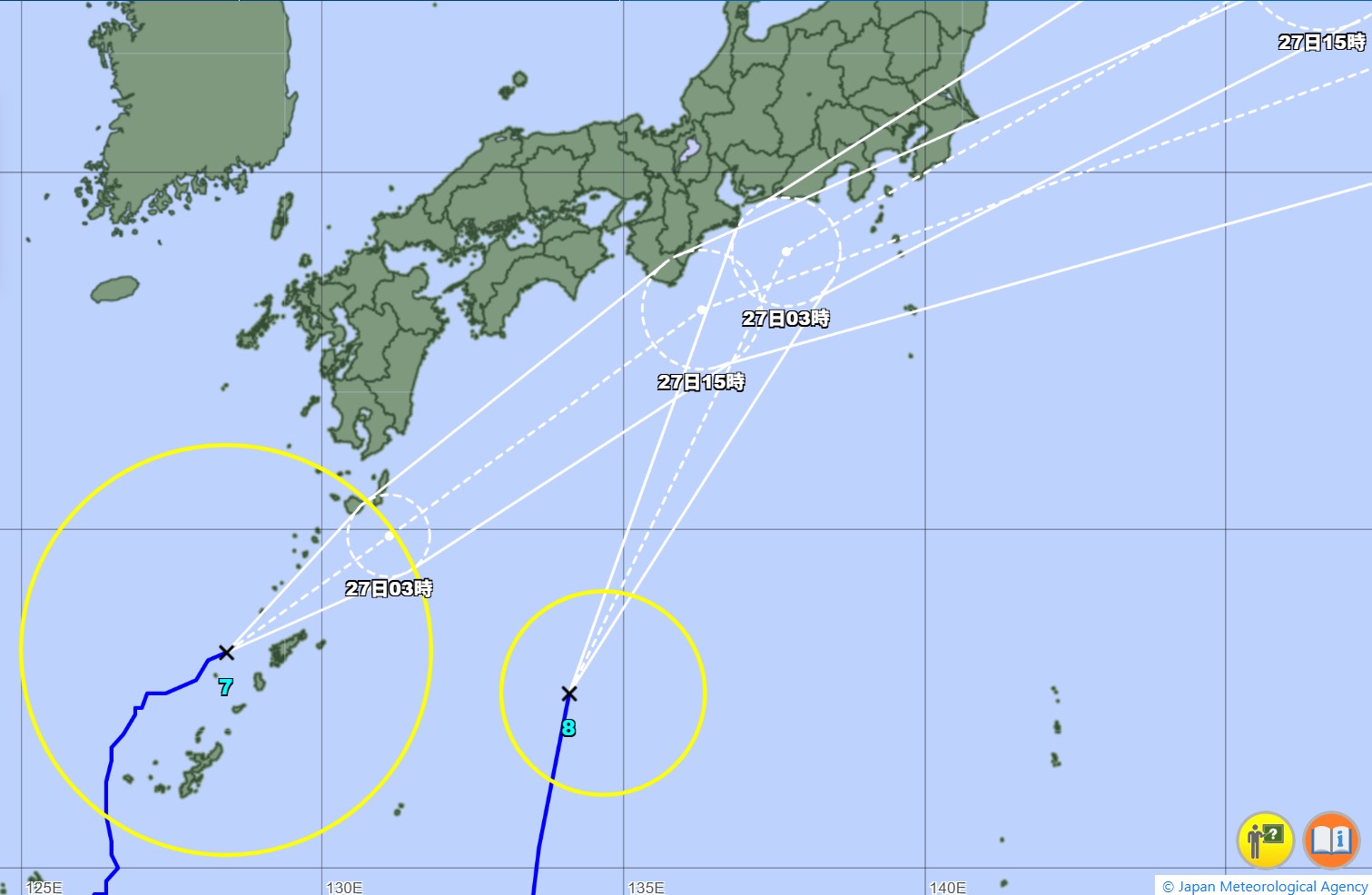 【台風情報】愛知に27日最接近、今週末は警報級の大雨おそれ 各地の予想雨量一覧