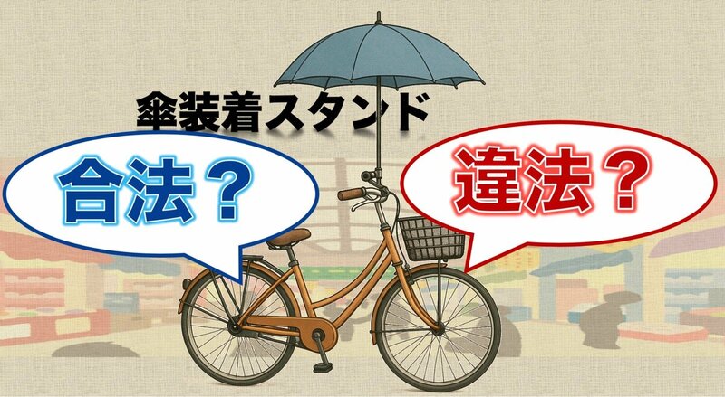 自転車傘さし運転は反則金5,000円へ では固定の傘スタンドは？【TBSアーカイブ秘録】