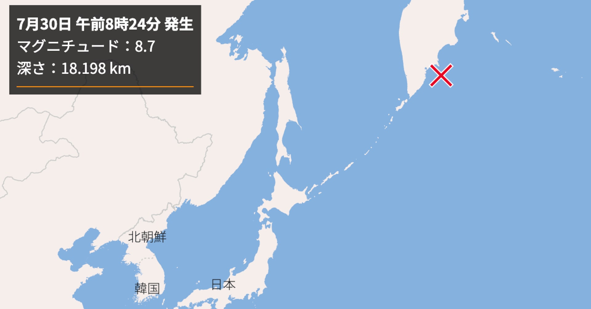 岩手県・久慈港で130センチ 太平洋沿岸に津波 カムチャッカ半島の地震で
