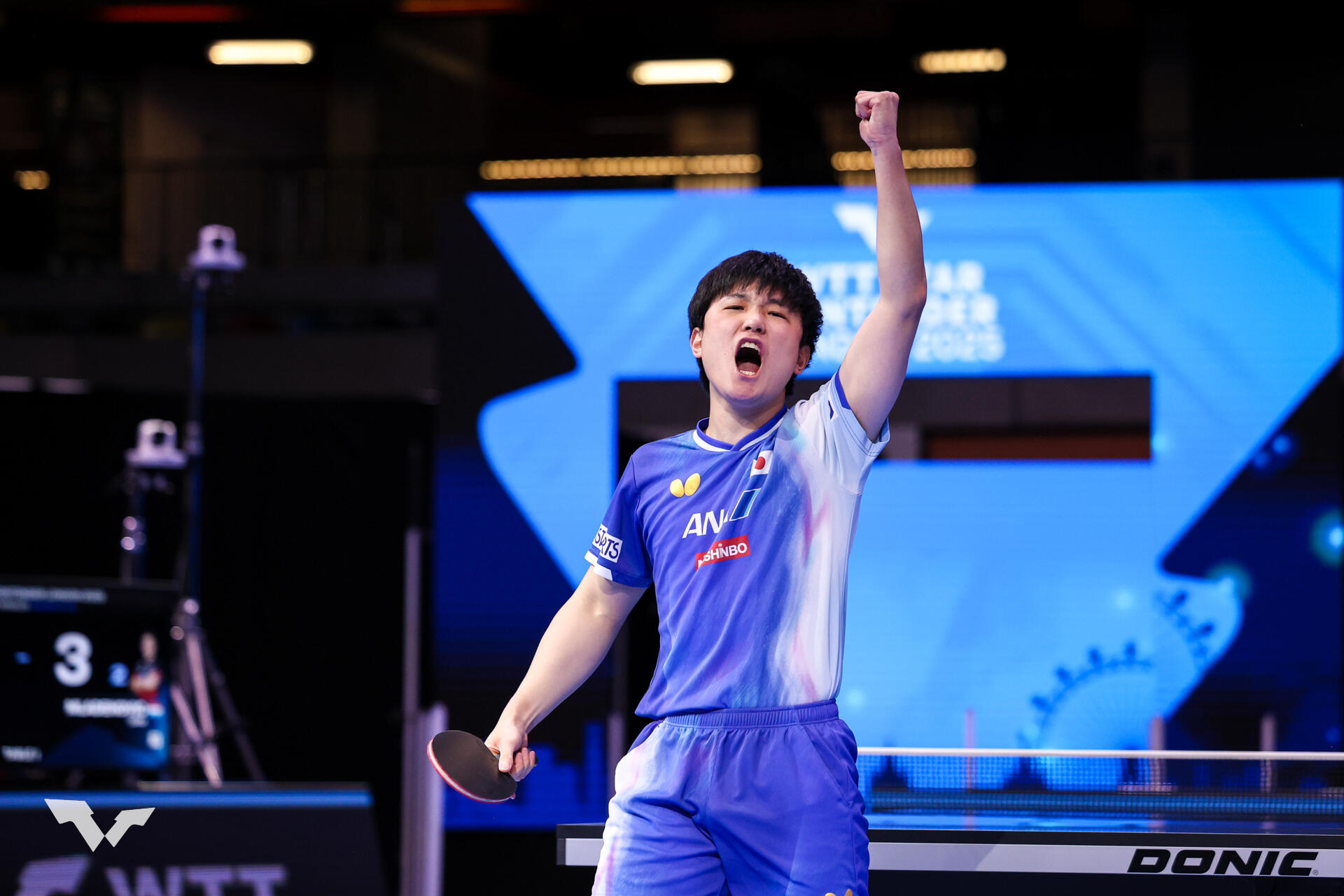 張本智和 東京五輪4位の林昀儒を破る！今季4勝目に王手【卓球 WTTロンドン】