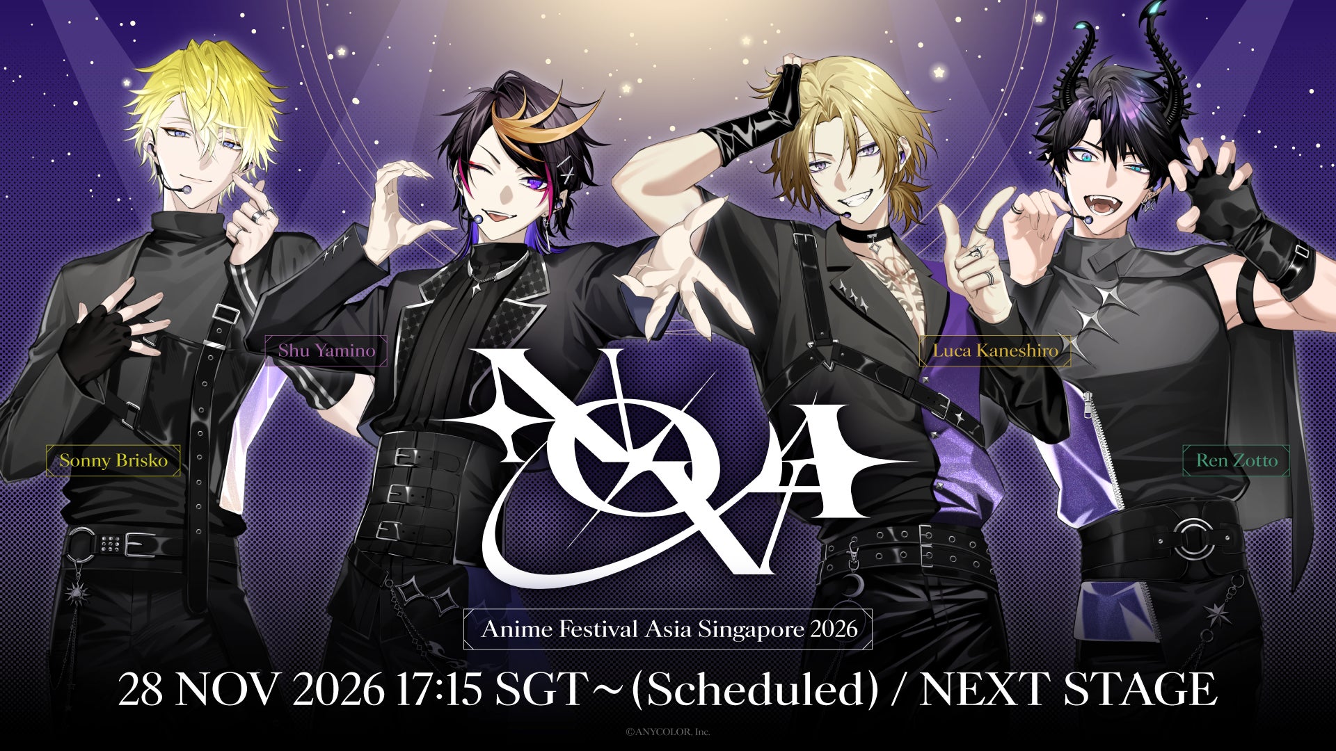 「NIJISANJI EN」が2026年11月27日(金)から開催されるAFA Singapore 2026に出展決定！さらにステージ出演も決定！
