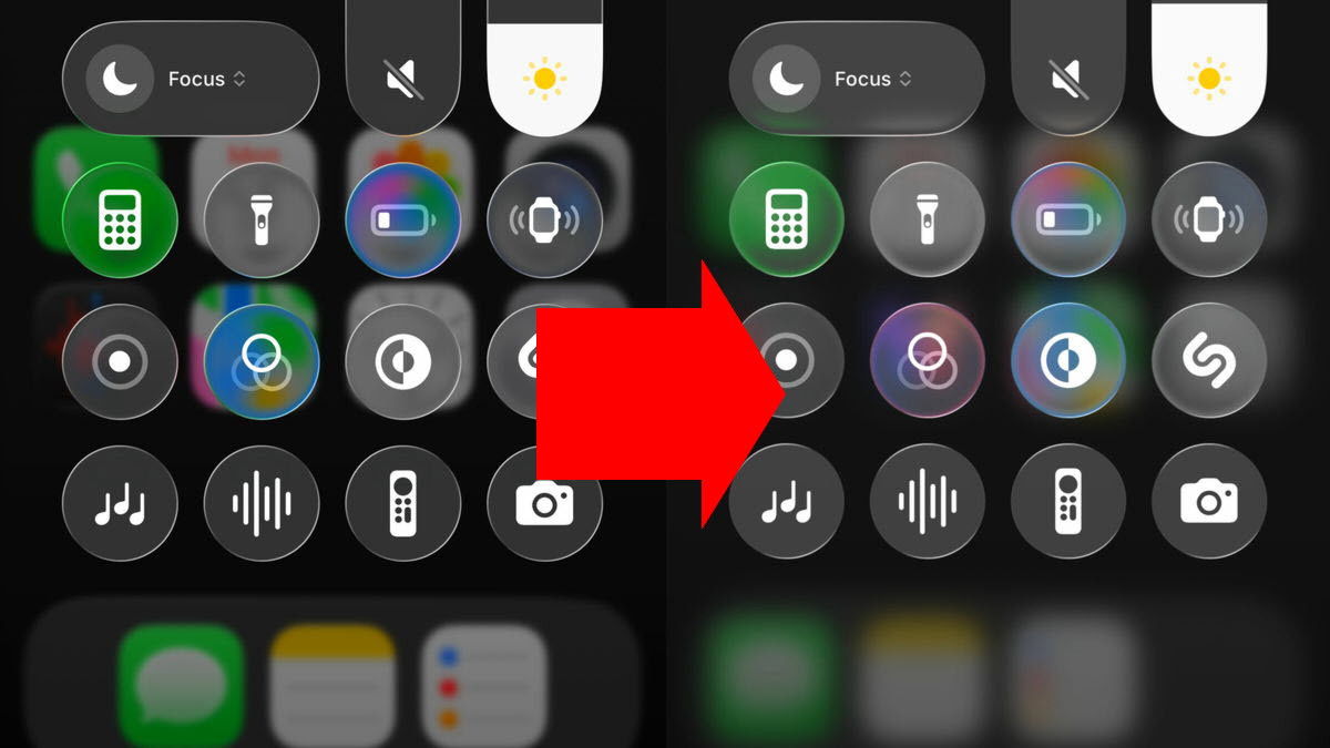 iOS 26のLiquid Glass版コントロールセンターがほとんど判読できないと苦情が殺到、最新ベータ版で早速アップデートされる