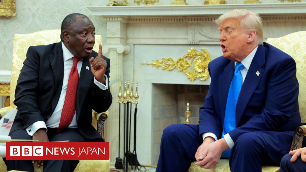 トランプ氏、南アフリカで「白人が迫害されている」 ラマポーザ大統領との会談で主張