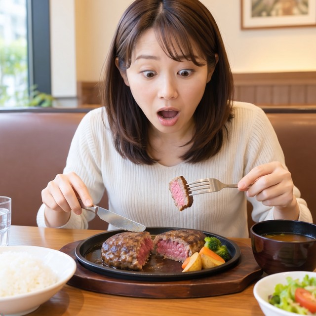 言うか、言わずに残すか…洋食店でハンバークを切ると断面が赤く→角を立てない指摘は？【臨床心理士が解説】（よろず～ニュース）