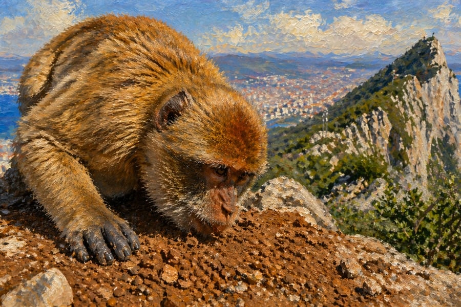 ジブラルタルの猿が「土を食べる」ようにーー原因は「観光客」にあった？