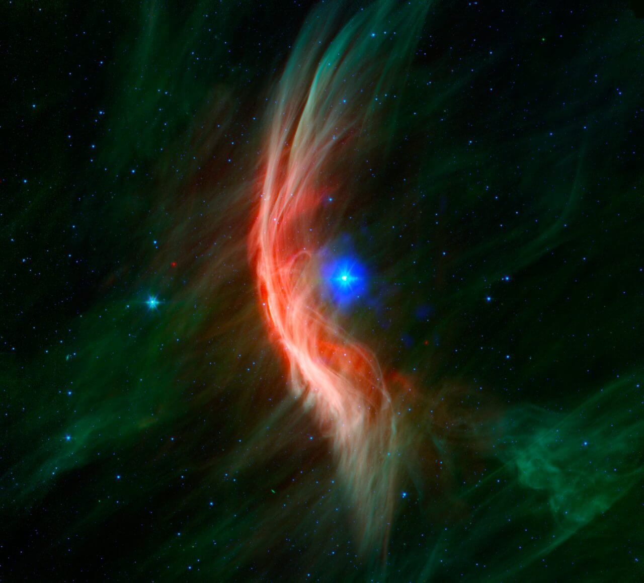 へびつかい座ゼータ星のバウショック：弧状衝撃波が描くアーチ