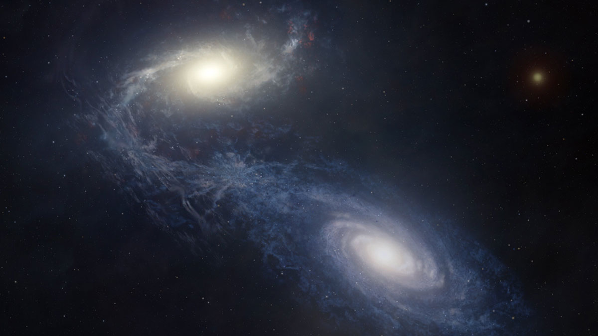 巨大渦巻銀河の成長プロセスを特定、120億年かけて小さな銀河を飲み込み巨大化