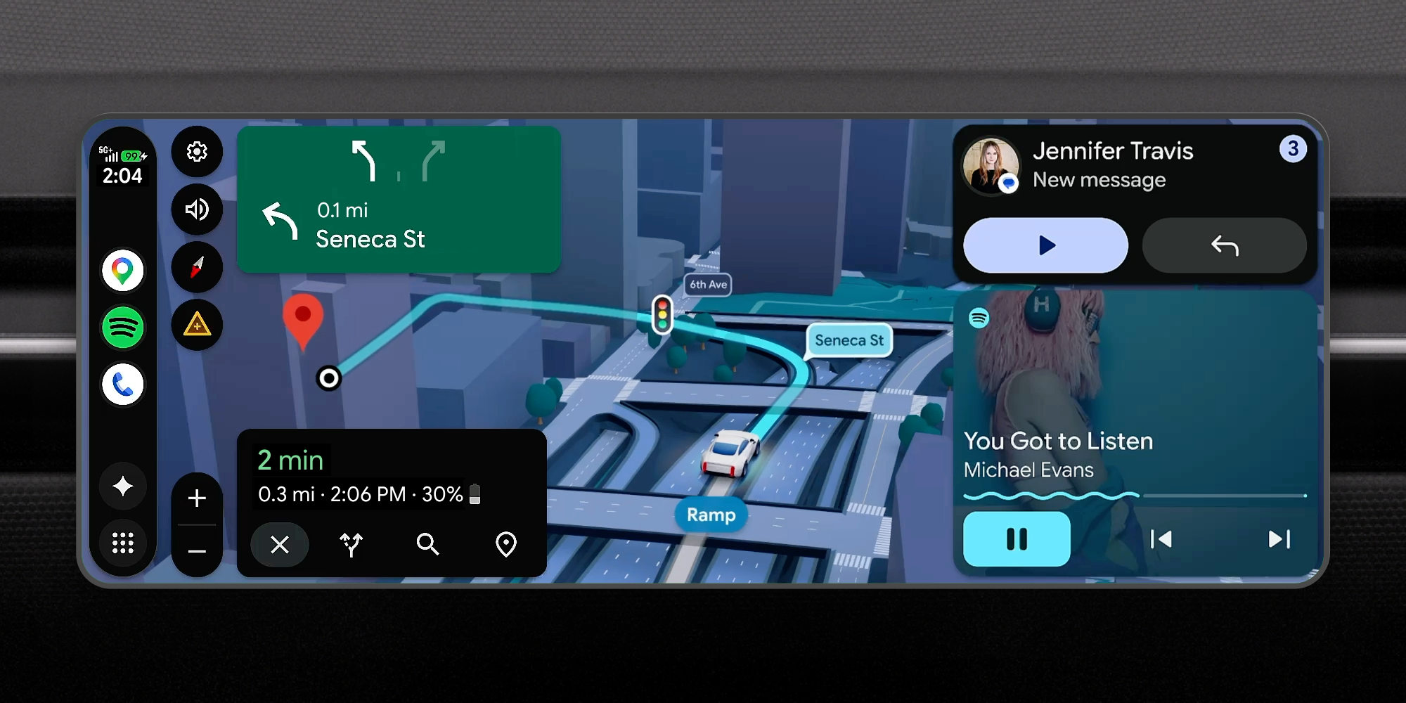 グーグル、「Android Auto」のアップデート発表 Gemini統合や3D没入型ナビなど