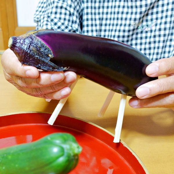 「ご先祖様ごめん」子供たちに任せた精霊牛がカオス状態に！ 爪楊枝刺さりまくったナスに6.8万いいね「どれに乗るか迷う」