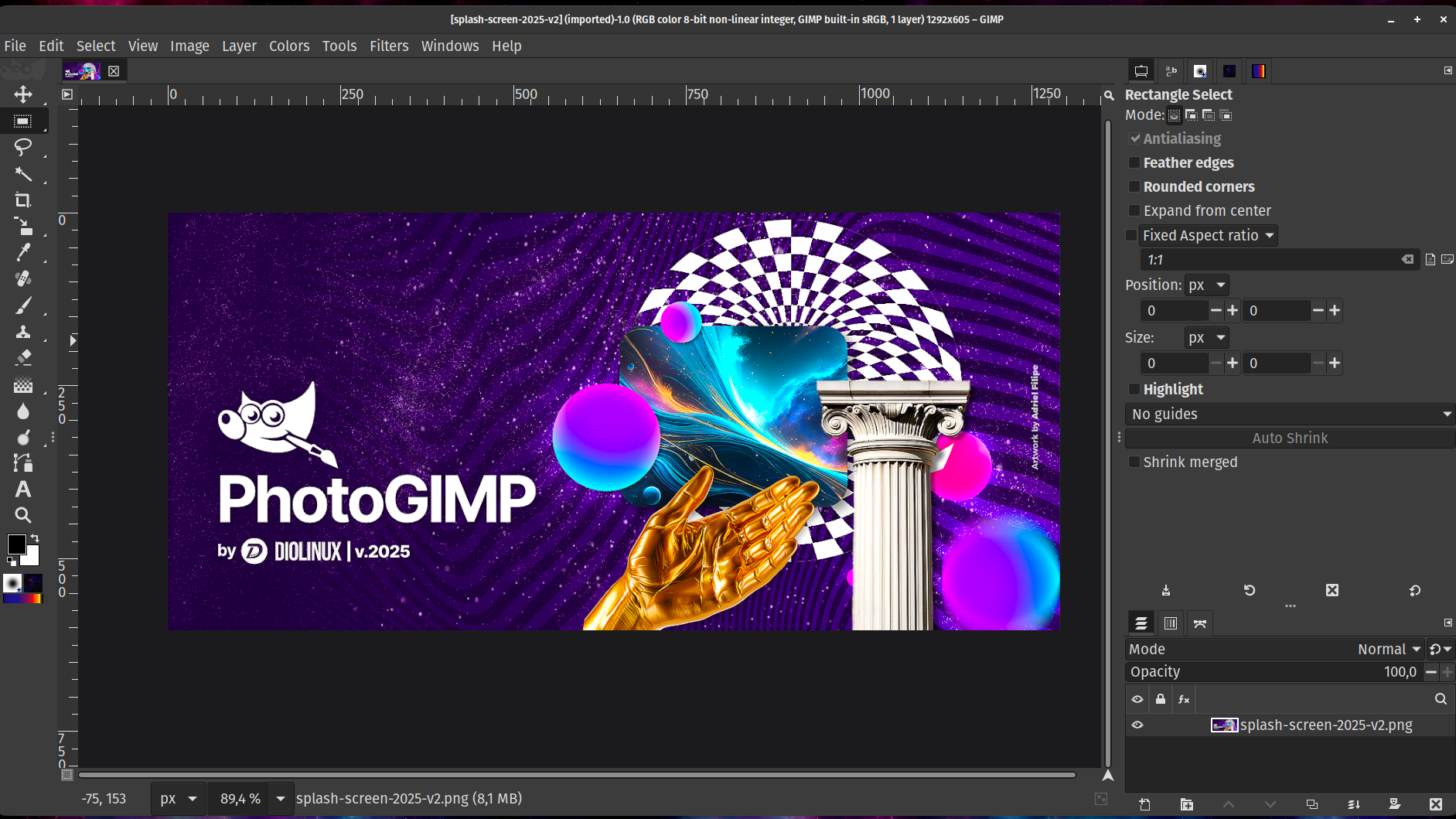 無料で高機能な画像編集ソフト「GIMP」のUIをPhotoshopっぽくできる「PhotoGIMP」