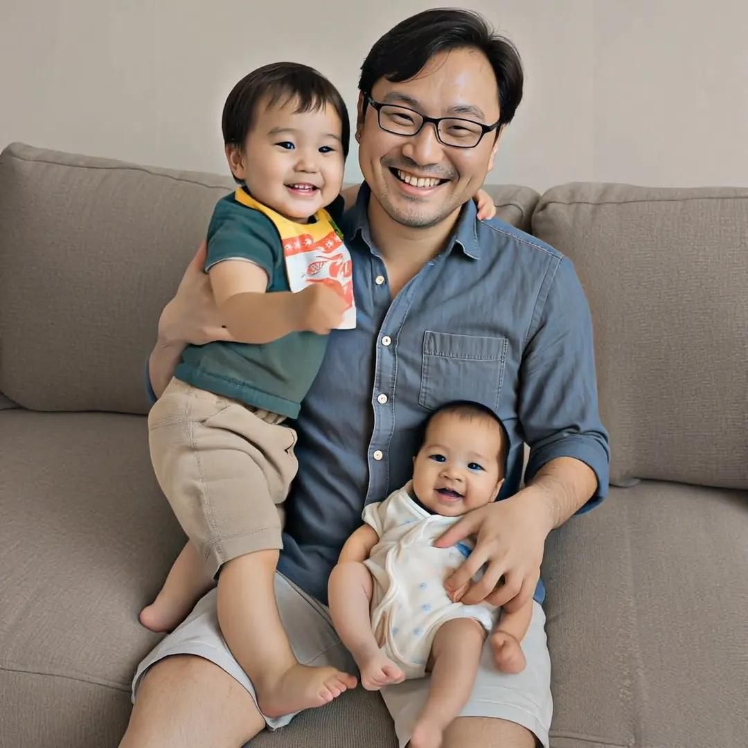 「亡き夫が次男を抱っこする姿を見たい」AIがつないだ父と子どとたちの絆 ネットで反響