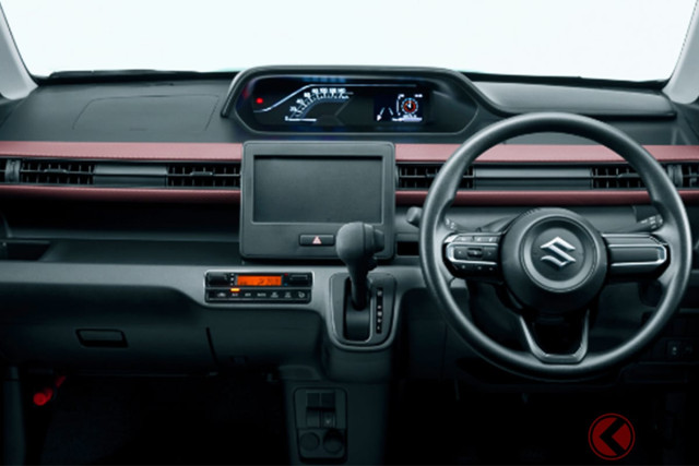 スズキ新「軽ワゴン」発売！ 最上級より「約40万円オトク」で「リッター25キロ超え」が魅力！ デザイン刷新した“上質顔”×ボルドー内装を採用！ まさかのMTもある「ワゴンR」最安モデルとは？