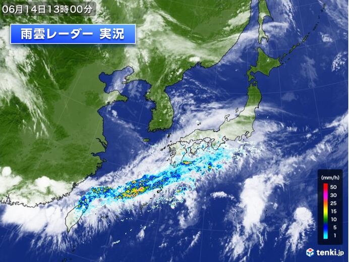 九州～近畿に雨雲かかる 15日の午前中は関東で広く雨 沖縄や奄美は大雨の恐れ